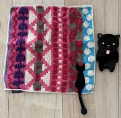 黒猫 ハンドタオル&手鏡セット　 Atsuko Matano