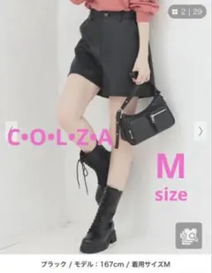 C•O•L•Z•A【Ｍ】合皮ショートパンツ ／ブラック