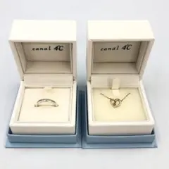 【美品】★4℃★ヨンドシー/箱付き/指輪/シルバー リング ネックレス 925