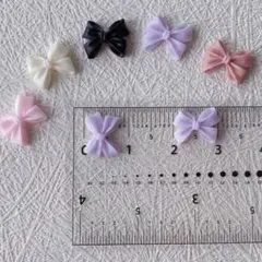 リボン ライトパープル ネイルパーツ 20個 リボンパーツ セルフネイル