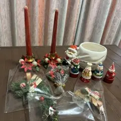 クリスマス　キャンドル　サンタ鉢カバー　オーナメントまとめ売り