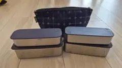 サーモス ステンレス 弁当箱 2段 2個セット ポーチ付き THERMOSのサムネイル