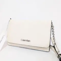 【海外限定品】Calvin Klein ショルダーウォレット ホワイト 白