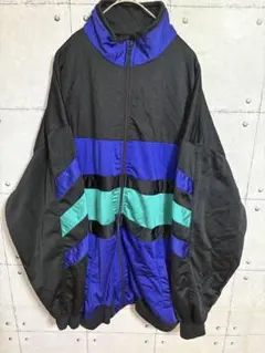 古着 ヴィンテージ トラックジャケット leisure ブラック レトロ