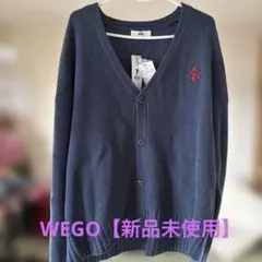 WEGO Vネックカーディガン M ブルー