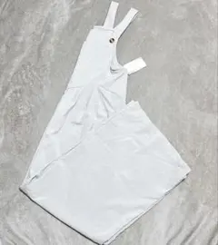 【タグ付未使用】Pantalon Lサイズ ワイドサロペット ライトグレー 綿混