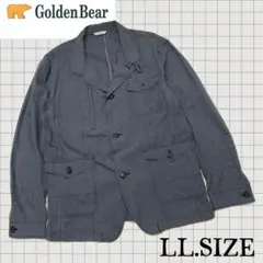y20【Golden Bear】 夏物テーラードジャケット ネイビー LLサイズのサムネイル