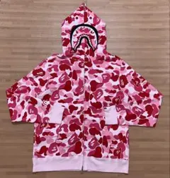 A BATHING APE ピンクカモ シャークパーカー - メルカリ