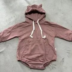 フード付きロンパース 80