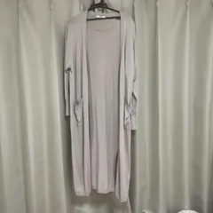 ユニクロUNIQLO UVカット　スリットロングカーディガン　ベージュ　Lサイズ