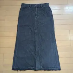 GU デニムAラインロングスカート　XLサイズ