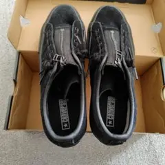 CONVERSE ジッパー付きスニーカー サイズ8 ブラック