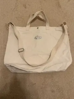 ベージュ キャンバス トートバッグ