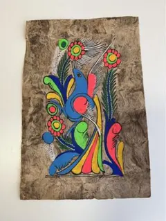 アマテ絵 メキシコ ヴィンテージ 絵画 ポスター - メルカリ