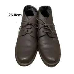 革靴　レザー　ブラウン　レースアップシューズ　26.0cm