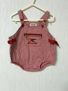 【美品】ミキハウス ダルマオール ロンパース 85