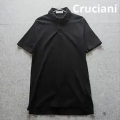 Cruciani クルチアーニ ニットポロ 46 ブラック イタリア製 コットン