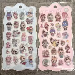 ラブブ ボンボンドロップシール　2枚セット 3Dシール ぷくぷくシール らぶぶ
