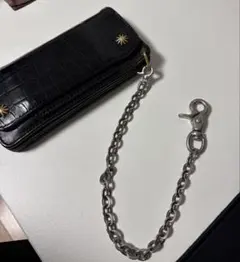 一点物】 シルバーカラー アンティーク調 ウォレットチェーン 50cm 
