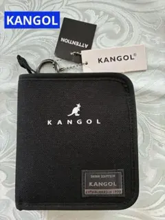 KANGOL 二つ折り財布 ブラック 新品のサムネイル