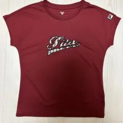 FILA バーガンディ Tシャツ Mサイズ
