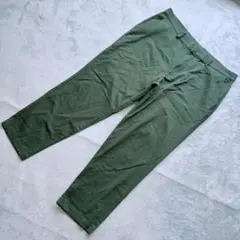 UNIQLO チノパン XL カーキ オリーブ テーパードパンツ ストレッチのサムネイル