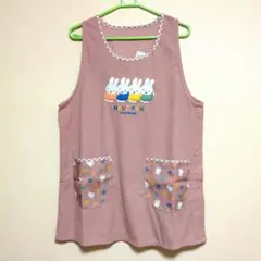 ミッフィー　刺繍　エプロン M-L　コーデュロイ