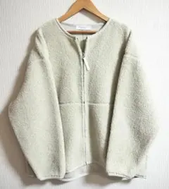 秋冬ユナイテッドアローズ大人カジュアル古着長袖パイピングボアブルゾンジャンパー