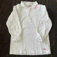 MIKIHOUSE ホワイト 長袖ポロシャツ
