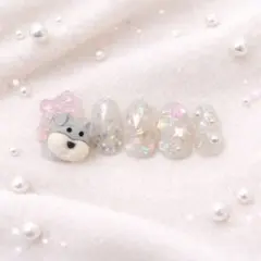ネイルチップ 星 犬 かわいい！