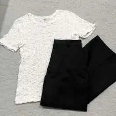 レディース服まとめ売り　2点セット　コーデ売り　カジュアルコーデ　春夏　モノクロ