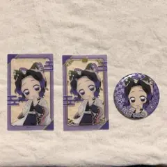 鬼滅の刃　胡蝶しのぶ　缶バッジ　クリアカード　レア　ノーマル　ナンジャタウン