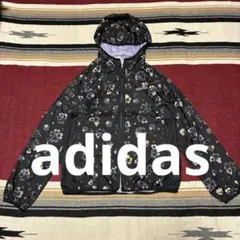 adidas ハート 蝶柄 ナイロンジャケット Lサイズ