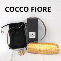 224○① COCCO FIORE イエロー ポーチとネックレスのセット
