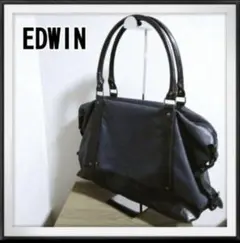 EDWIN/エドウィン トートバッグ クロコダイル風 メンズ 青 黒のサムネイル