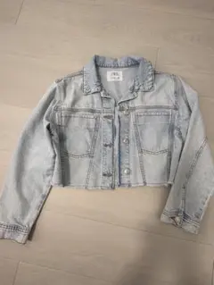 ZARA ライトブルー クロップドデニムジャケット 152