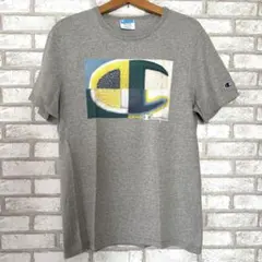 Champion チャンピオン デカロゴTシャツ 灰 M 古着