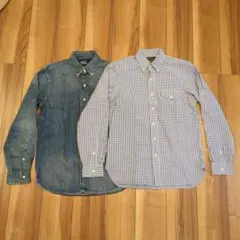 Polo デニムシャツ クラシックフィット 長袖シャツ S 2枚組