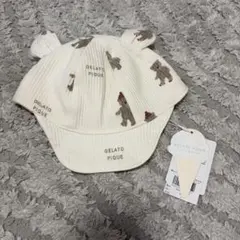【タグ付き新品】GELATO PIQUE ベビー帽子 くま柄