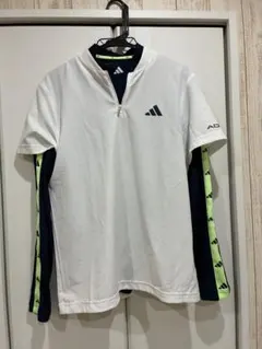 【adidas】2点セット ゴルフ 半袖 長袖 ポロシャツ ホワイトネイビー M