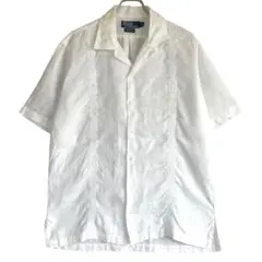 Ralph Lauren キューバシャツ リネン CALDWELL 白 M