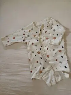 テラゾー辛い　長袖ロンパース 50〜60