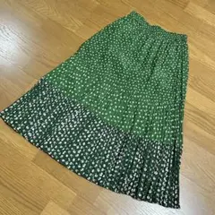 UNIQLO PAUL & JOE プリーツロングスカート グリーン