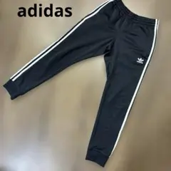 adidas アディダス　トラックパンツ　ブラック　トレフォイルロゴ　S
