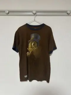 Disney キャラクター Tシャツ MEN'S S リンガーTシャツ