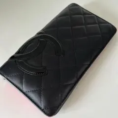 シャネル カンボンライン マトラッセ 長財布 二つ折り ココマーク