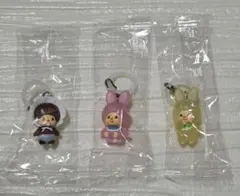 モンチッチめじるしアクセサリー２(３点セット)新品・ガチャ