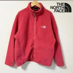 ノースフェイス フリースジャケット レディース L ピンク 刺繍ロゴ 美品