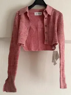 [タグ付き]LILY BROWN ピンク カーディガン