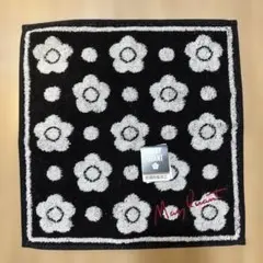 【新品未使用】MARY QUANT ハンカチ デイジー柄 ブラック